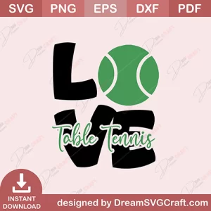 Love Table Tennis SVG