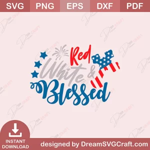 Red White And Blessed SVG