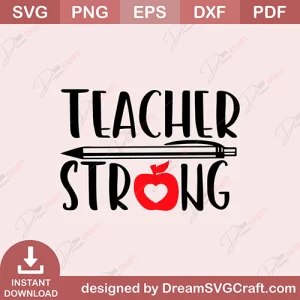 Teacher Strong SVG