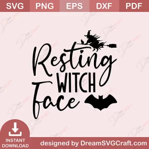 Resting Witch Face SVG