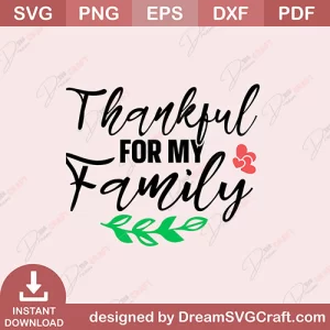 Thankful For My family SVG
