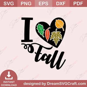 I Love Fall SVG