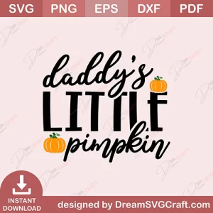 Daddys Little Pumpkin SVG