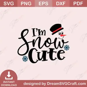 I Am Snowcut SVG | Winter Quote Cutting File