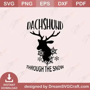 DachShund Through Tha Snow SVG | Cute Christmas Design