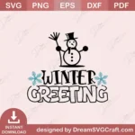 Winter Greeting SVG | Cricut & Silhouette Cut Files