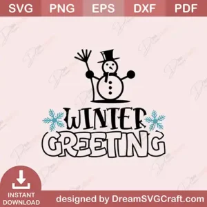 Winter Greeting SVG | Cricut & Silhouette Cut Files