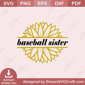 Baseball Sister SVG
