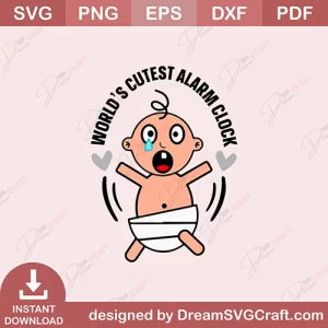 Worlds Cutest Alarm Clock SVG
