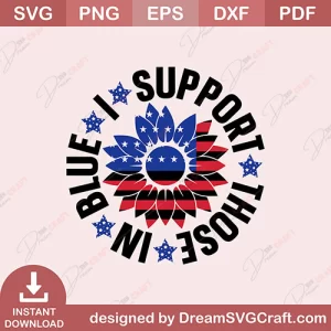 I Suppot Those In Blue SVG