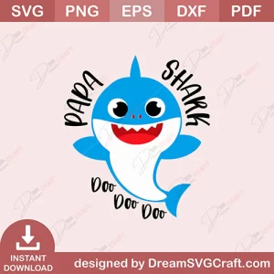 Papa Shark Doo Doo Doo SVG