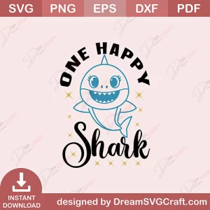 One Happy Shark SVG