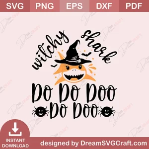 Witchy Shark Doo Doo Doo Doo Doo SVG