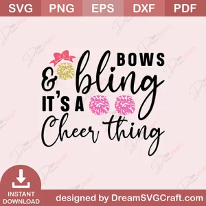 Bows And Bling Ets A Cheer Thing SVG