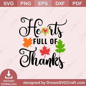 Hearts Full Of Thanks SVG