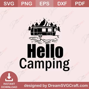 Hello Camping SVG