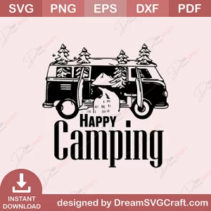 Happy Camping SVG