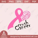 Crush Cancer SVG Download – T-Shirt & Craft Design