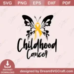 Childhood Cancer SVG — Awareness Ribbon Files for Cricut