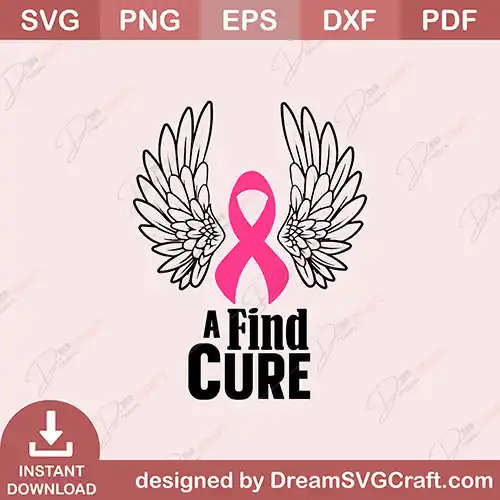 A Find Cure SVG - Download for Craft Projects & DIY