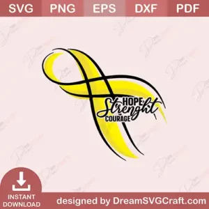 Hope Strenght Courage SVG – Inspirational Design