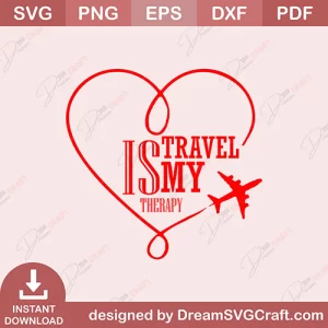 Travel Is My Therapy SVG