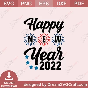 Happy New Year 2022 SVG