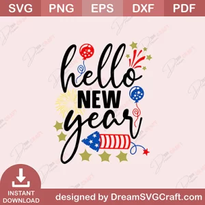 Hello New Year SVG