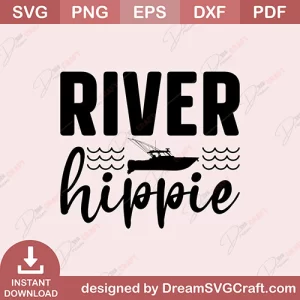 River Hippie SVG