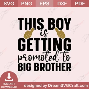 This Boy Is Getting Promoted To Big Brother SVG