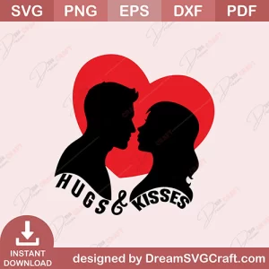Hugs & Kisses SVG