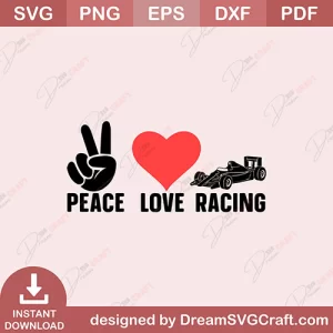 Peace Love Racing SVG