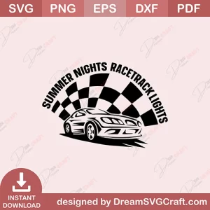 Summer Nights Racetrack Lights SVG