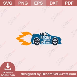 Racing Through 100 Days SVG
