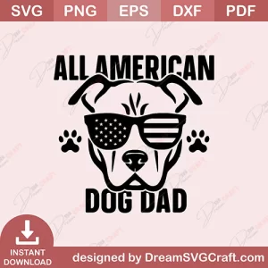 All American Dog Dad SVG