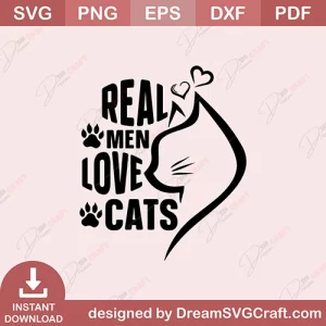 Real Men Love Cats SVG
