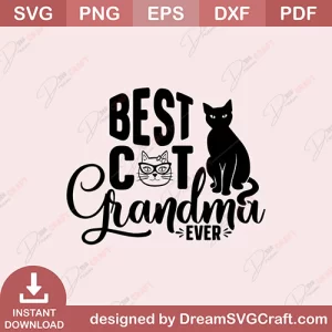 Best Cat Grandma Ever SVG