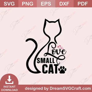 Love Small Cat SVG