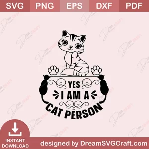 Yes I Am Cat Person SVG