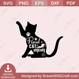 Proud Cat Mom SVG