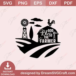 God Bless The Farmer SVG