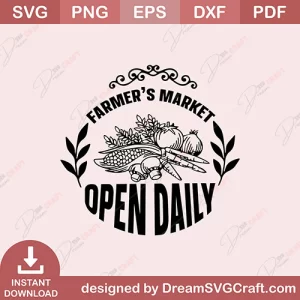 Farmers Market Open Daily SVG