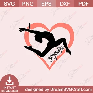 I Love Gymnastics SVG
