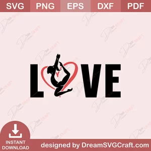 Love Gymnastics SVG