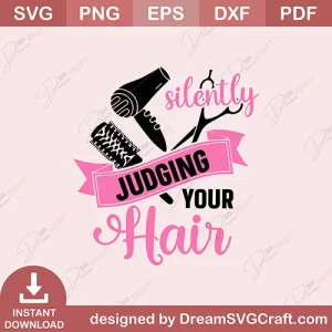 Silently Judging Your Hair SVG