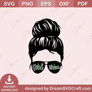 Girl Flower SVG