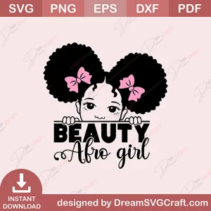 Beauty Afro Girl SVG