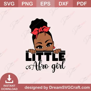 Little Afro Girl SVG