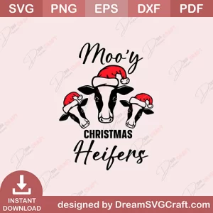 Mooy Christmas Heifers SVG