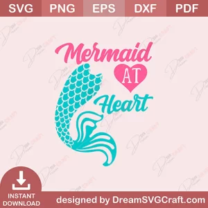 Mermaid At Heart SVG